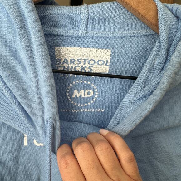 Call Her Daddy I am Unwell Cropped Hoodie Blue Medium - Picture 5 of 7